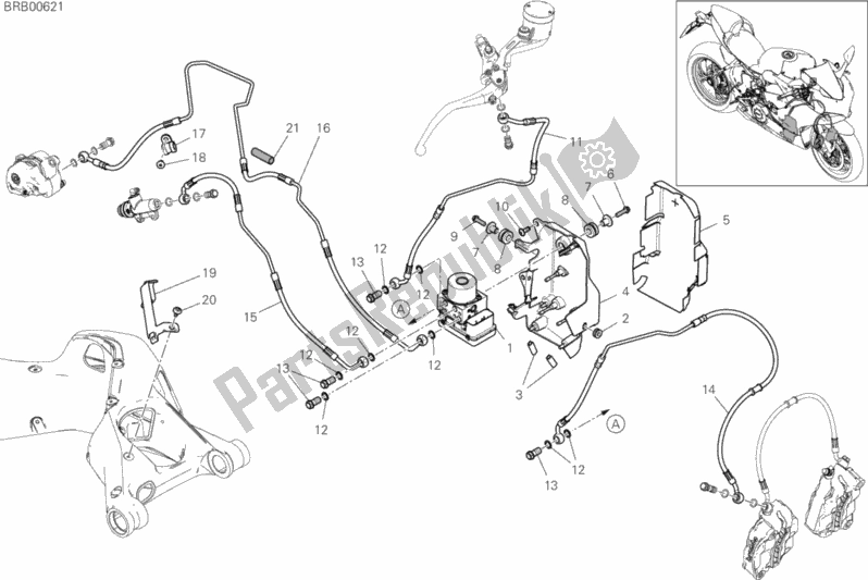 Todas las partes para Sistema De Frenos Abs de Ducati Superbike Panigale V4 Speciale USA 1100 2018